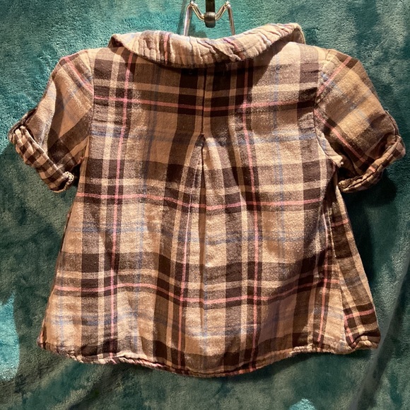 BUNDLE DISCOUNTS! Sz 3 Joe Fresh Plaid Tunic shirt Girls - Picture 6 of 8
